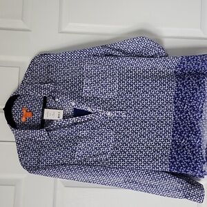 NWT Joe Fresh Blue and White Patterned Blouse w/Adjustable Straps A.N.A Tank Top